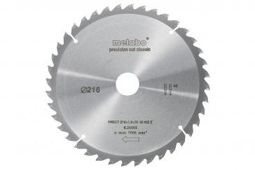 Metabo Kreissägeblatt Cordless Cut Wood HW/CT 216x30, 40 WZ 5° 628065000 