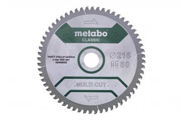 Metabo Sägeblatt multi cut classic 216x30 Z60 FZ/TZ, 5°neg. 628066000 