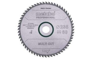 Metabo Sägeblatt multi cut professional 235x30, Z60 FZ/TZ 5° 628495000 
