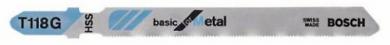 Bosch  Stichsägeblatt T 118 G für Metal - 3 Stck - 2608631674 
