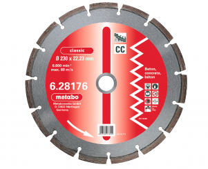 Metabo Diamant-Trennscheibe 115 x 2,15 x 22,23 mm classic CC Beton 628172000 