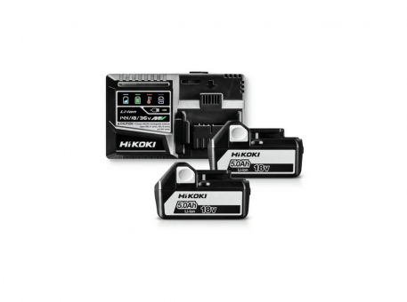 Hikoki Set 2x 18V Akku BSL1850 5,0Ah + Ladegerät UC18YSL3 B-Ware UC18YSL3WGZ 