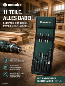 Metabo 11-tlg. Bit- und Bohrerset inkl. Gürtelasche 34416279 