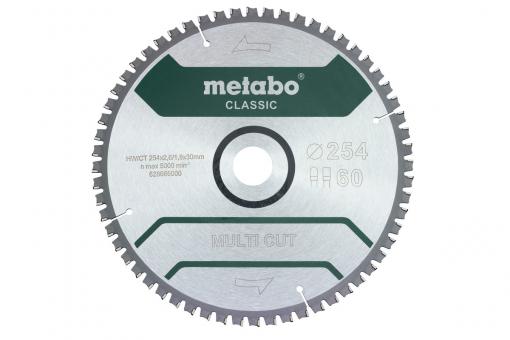 Metabo Sägeblatt multi cut classic 254x30 Z60 FZ/TZ 5°neg /B 628666000 