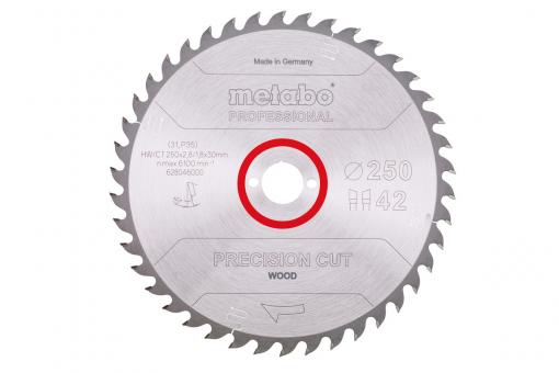 Metabo Sägeblatt "precision cut wood - professional", 250x30, Z42 WZ 15°628046000 